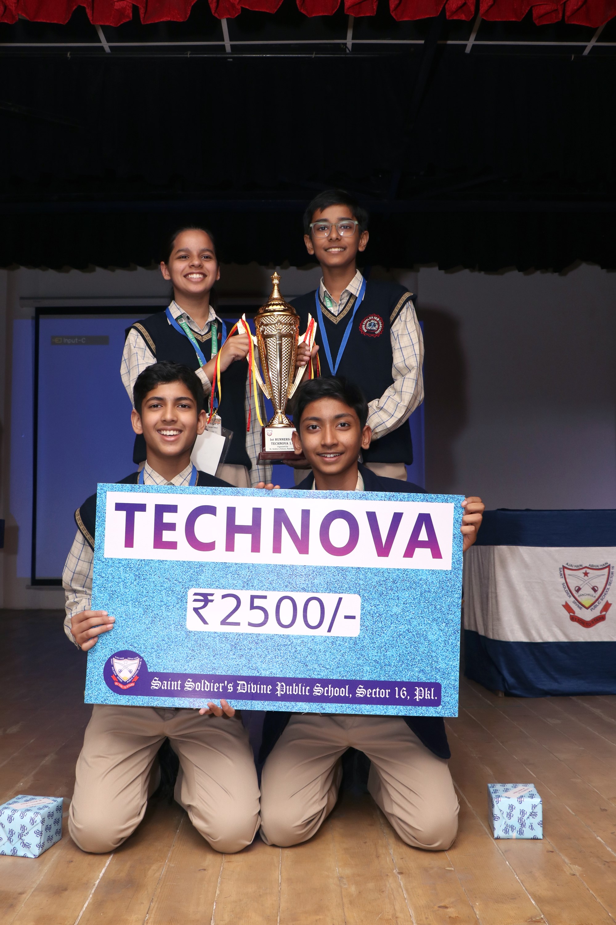 Second position winning school team
